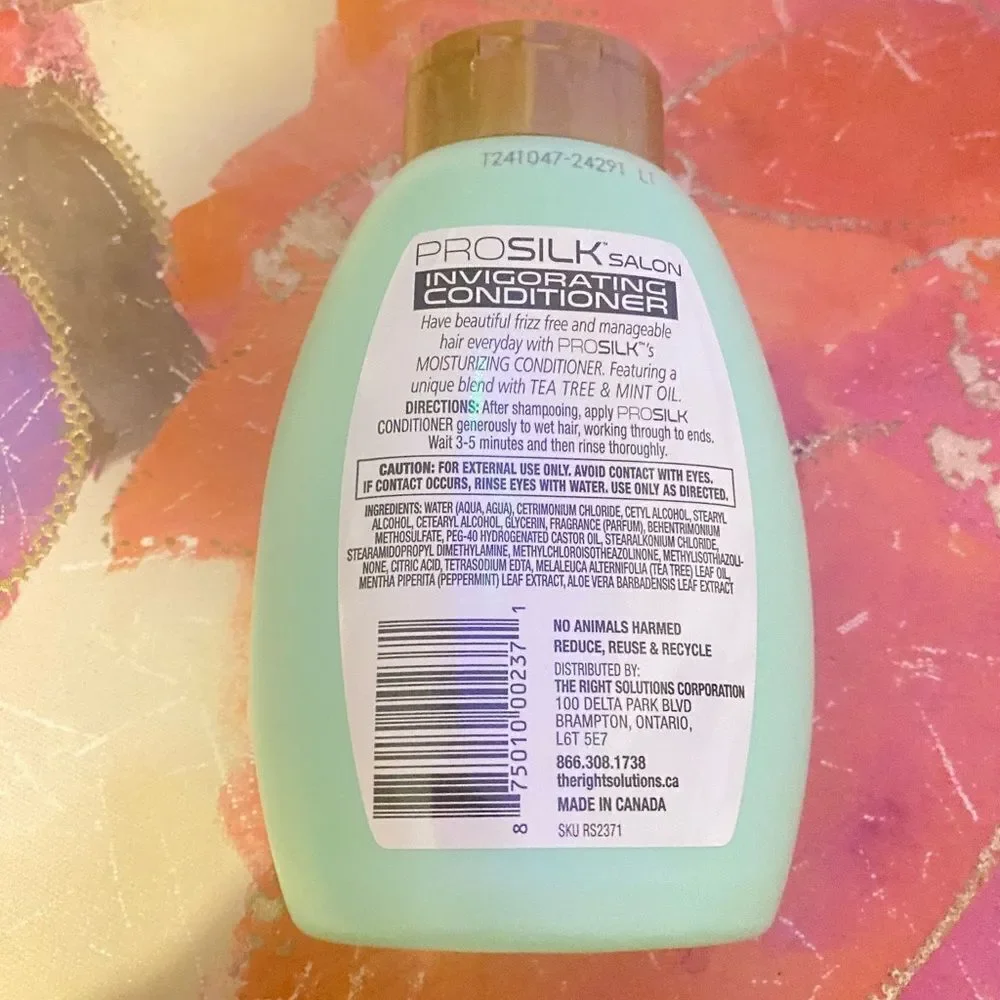 🛍️ 2 PACK Of Pro Silk Salon Invigorating Tea Tree Oil conditioner 14 fl oz💥